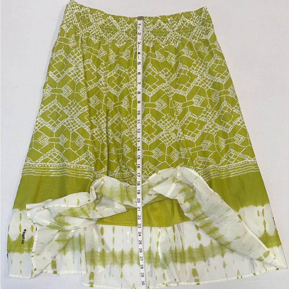 Style & Co 0X Coconut Girl Y2K Green Boho Tie Dye Cotton Tropical Maxi Skirt - Picture 2 of 14